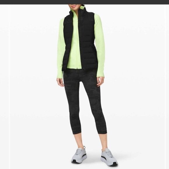Lululemon Pace Rival Crop *22"Incognito Camo Multi Grey / Black sz 4 - Picture 1 of 10